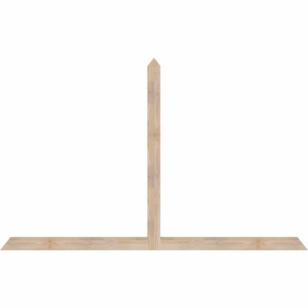 Ekena Millwork Portland Smooth Timber Gable Bracket, Douglas Fir, 84"W x 53"H x 1 1/2"D x 3 1/2"F, 15/12 Pitch GBW084X53X0204POR00SDF - main